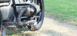 Cafe Racer Auspuff mit Hitzeschutzband