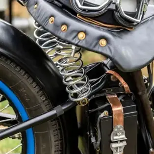 Bequem Schwarz Retro Stil SitzSattel Leder für meisten Motorräder Cafe Racer