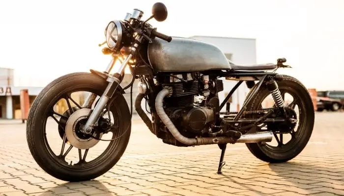 Cafe Racer Krümmer mit Hiteschutzband gewickelt Hell