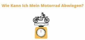 Motorrad auf einer Waage
